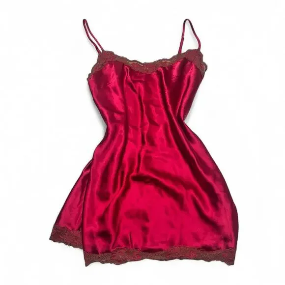 Victorias Secret Pink Vintage Lace Slip Dress Size Medium - Picture 3 of 5